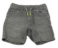 Šedé riflové jogger kraťasy Pocopiano