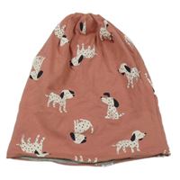 Starorůžová bavlněná čepice se psy TCM