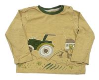Béžové tričko s traktorom Nutmeg