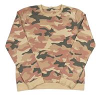 Starorůžovo-smetanovo-sivá army mikina zn. Pep&Co