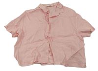 Svetloružová crop blúzka H&M