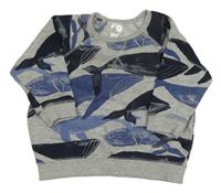 Šedo-tmavomodrá mikina s velrybami H&M
