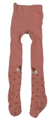 Růžové punčocháče s liškami 