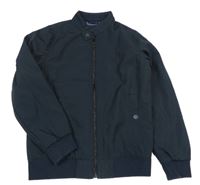 Tmavomodrý šusťákový jarní bomber Next