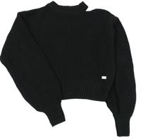 Čierny crop sveter Page one young