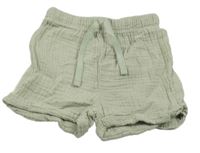 Svetlozelené mušelínové kraťasy Ergee