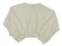 Smotanová crop ľahká mikina Next