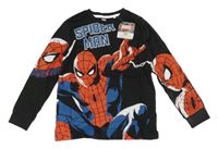Nové - čierne pyžamové tričko so Spidermanem F&F