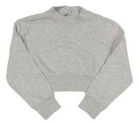 Sivá melírovaná crop mikina PRIMARK