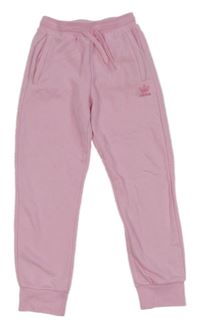 Světlerůžové tepláky s logem Adidas