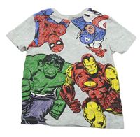 Svetlosivé melírované tričko s Avengers George