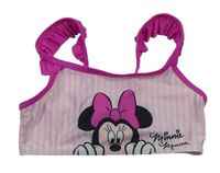 Ružovo-biela pruhovaná plavková lambáda s Minnie
