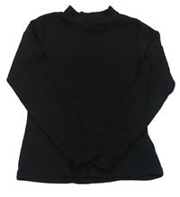 Čierne rebrované tričko H&M