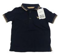 Tmavomodré polo tričko s dinem zn. Next