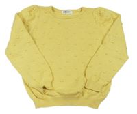 Žltý sveter s 3D bodky H&M