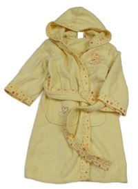 Žltý froté župan s mačičkou a kapucňou C&A