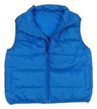 Modrá šušťáková zateplená vesta Dunnes