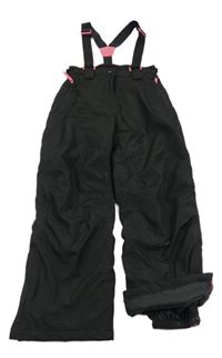 Černo-růžové šusťákové laclové oteplovačky Y.F.K.