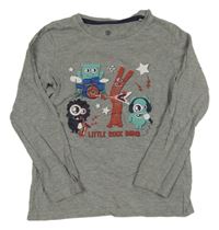 Sivé tričko s príšerkami Lupilu