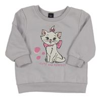 Lila mikina s kočičkou Marií Disney