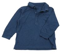 Tmavomodré polo triko s dinem Matalan
