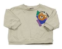 Béžová mikina s medvídkem a obrázky Next