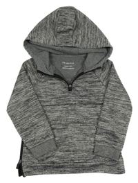 Šedá melírovaná sportovní mikina s kapucí Primark