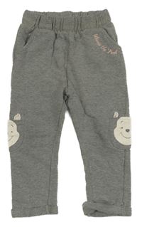 Sivé tepláky s medvídkem Pú Disney