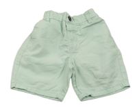 Mintové plátěné chino kraťasy Next