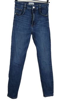 Dámské modré skinny rifle Zara 
