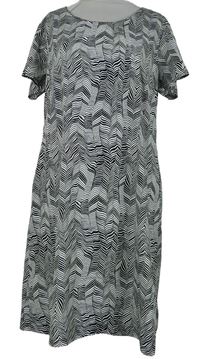 Dámske čierno-biele vzorované šaty zn. Papaya