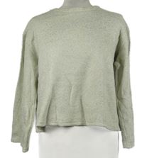 Dámsky béžový trblietavý crop sveter Zara