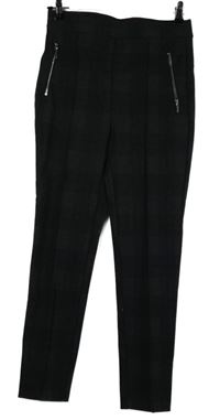 Dámské šedo-červené kostkované tregíny C&A