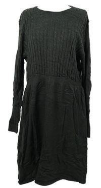 Nové - Dámské tmavošedé vzorované svetrové šaty Only 