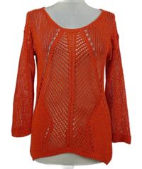 Dámský červený háčkovaný svetr Next 