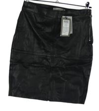 Nové - Dámska čierna koženková minisukňa Vero Moda