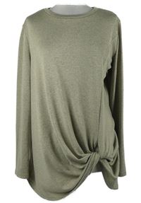 Dámský béžový melírovaný svetr s řasením Yoins 