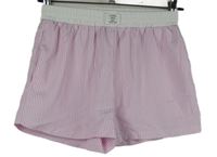 Dámske ružovo-biele pruhované kraťasy Shein