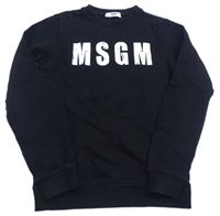 Čierna mikina s nápisom MSGM