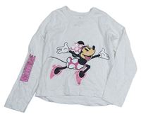 Bílé melírované triko s Minnie Disney