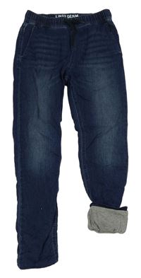 Tmavomodré podšité rifle H&M