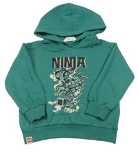 Zelená mikina s panáčky lego a kapucňou H&M