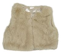 Béžová kožušinová vesta H&M