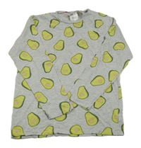 Svetlosivé tričko s avokádem zn. H&M