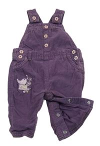 Fialové podšité na traké manšestráky s vtáčikom George