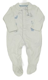 Nové - Bílý overal s lamami Mothercare