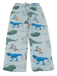 Světlemodré pyžamové kalhoty s dinosaury M&S