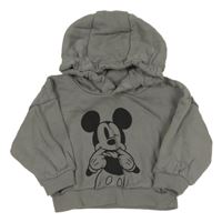 Sivá mikina s Mickey Mousem a kapucňou Disney