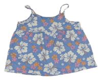 Modrý kvetinový top H&M