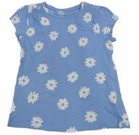 Svetlomodré tričko s kvetinami C&A
